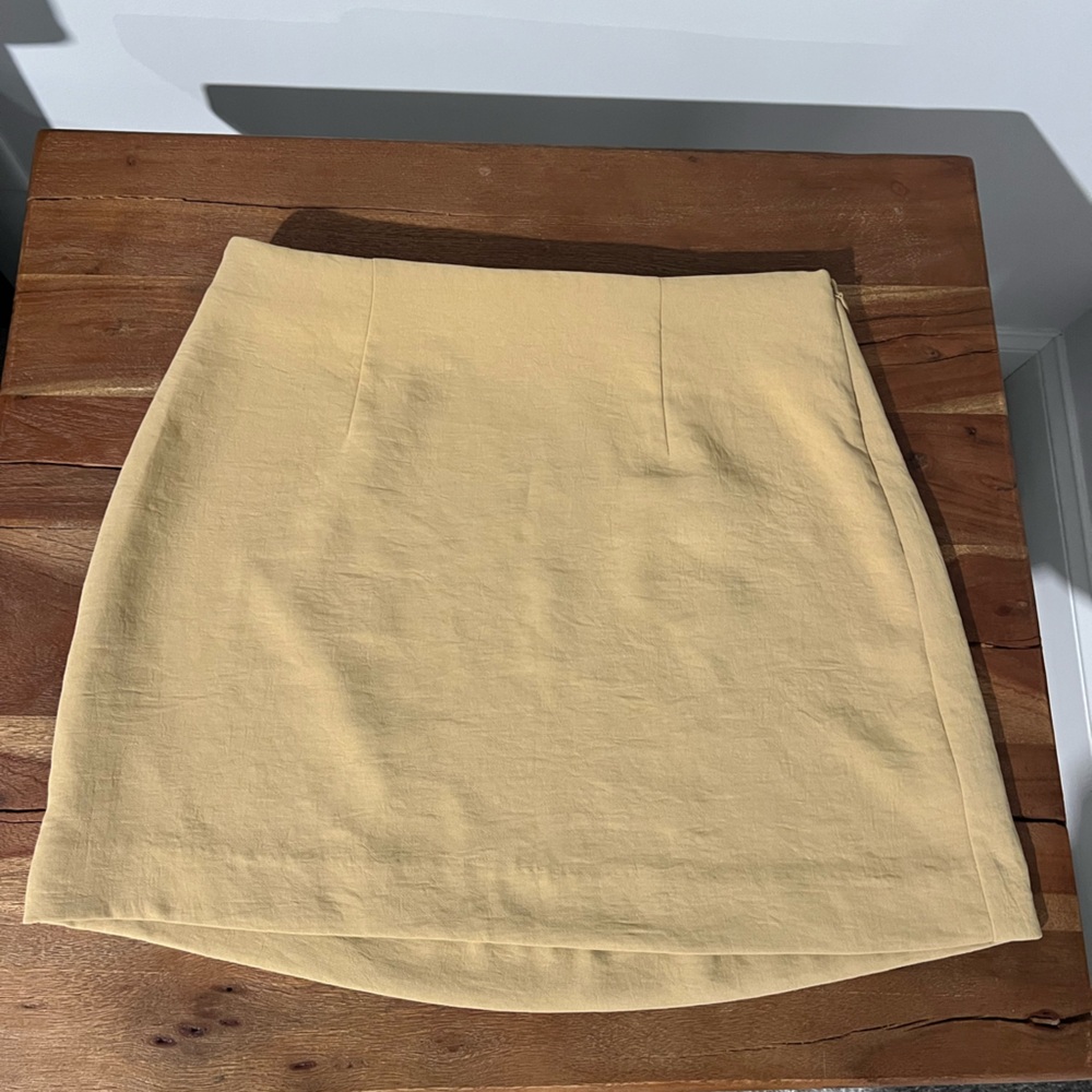 A New Day Tan Mini Skirt